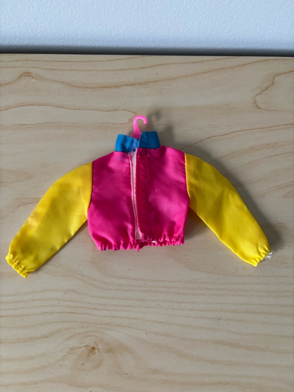 Vintage Barbie 1985 Pink Yellow Blue Ski Jacket